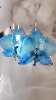 Pendientes Phalaenopsis Blue Lágrima, foto 1